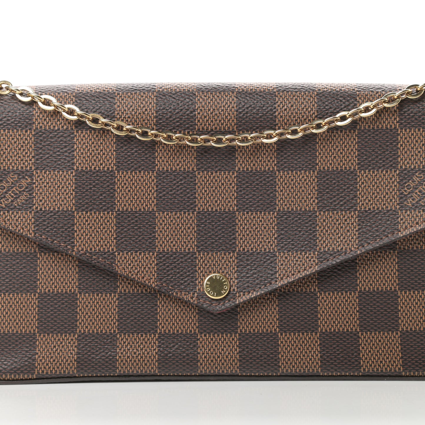 Damier Ebene Pochette Felicie Chain Wallet