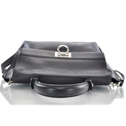 FASHIONPHILE SALVATOREFERRAGAMOLeatherSofiaBlack 5 of 10