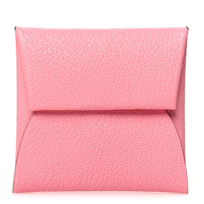 Hermes Chevre Mysore Verso Bastia Coin Purse Rose Confetti Brique 1 of 9