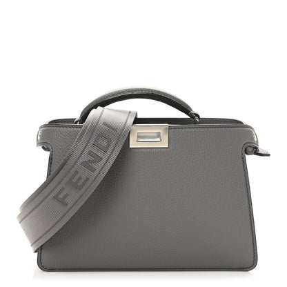 Fendi Cuoio Romano Vitello Cover Bi-Color Peekaboo I See U X Cross Satchel Acciaio Pisello 1 of 10