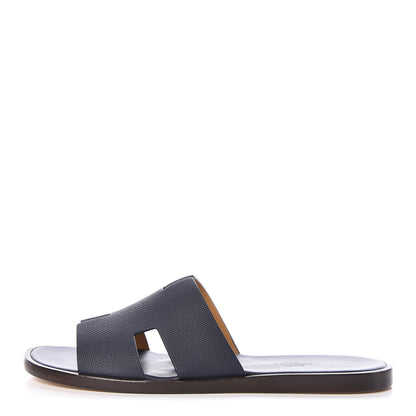 Hermes Matte Epsom Mens Izmir Sandals 41.5 Marine 1 of 9
