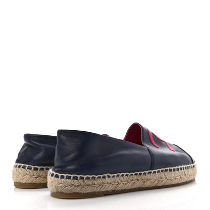 Chanel Lambskin CC Espadrilles 42 Navy Fuchsia Black 4 of 9