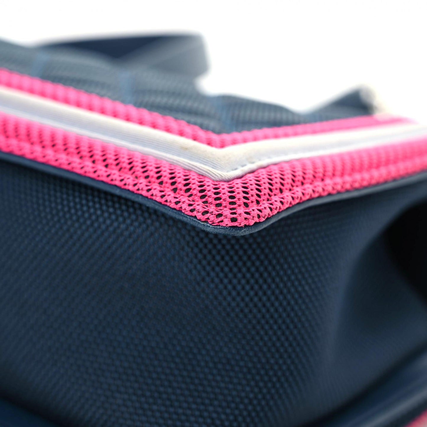 Canvas Quilted Medium Fluo Boy Flap Dark Navy Fuchsia Grey