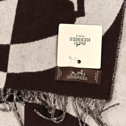 Hermes Cashmere Casaque Charms Muffler Brun Chocolat Ivoire 3 of 3