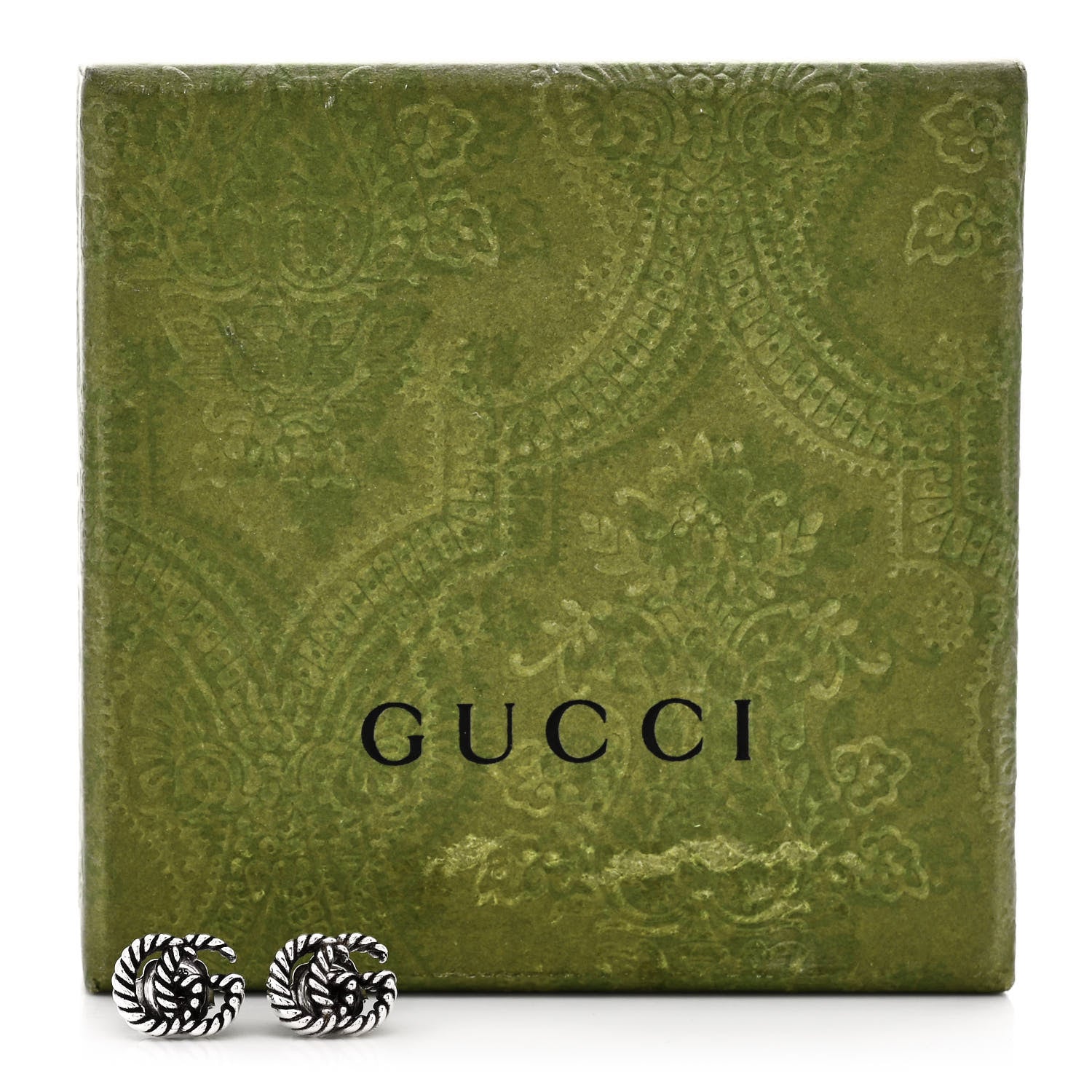 Gucci Sterling Silver Torchon Double G Earrings 5 of 5