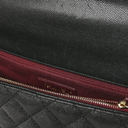 Chanel Caviar Quilted Large Coco Handle Flap Black 11 of 11