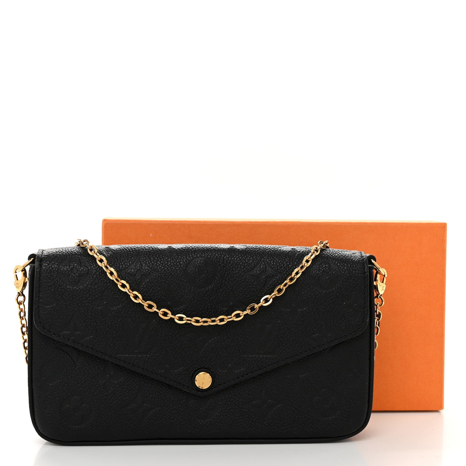 Louis Vuitton Empreinte Pochette Felicie Chain Wallet Black 10 of 10