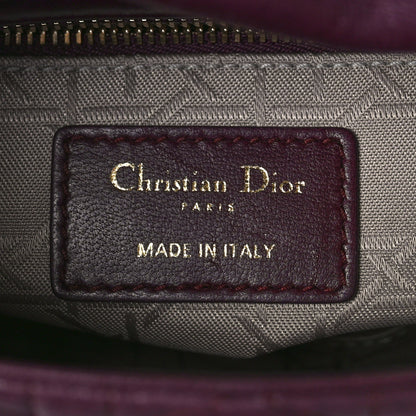 Christian Dior Lambskin Cannage Mini Lady Dior Plum 6 of 10