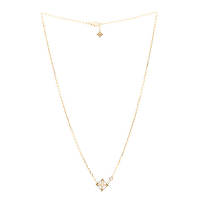 Louis Vuitton 18K Yellow Gold Diamond Idylle Blossom Pendant Pave Necklace 3 of 4