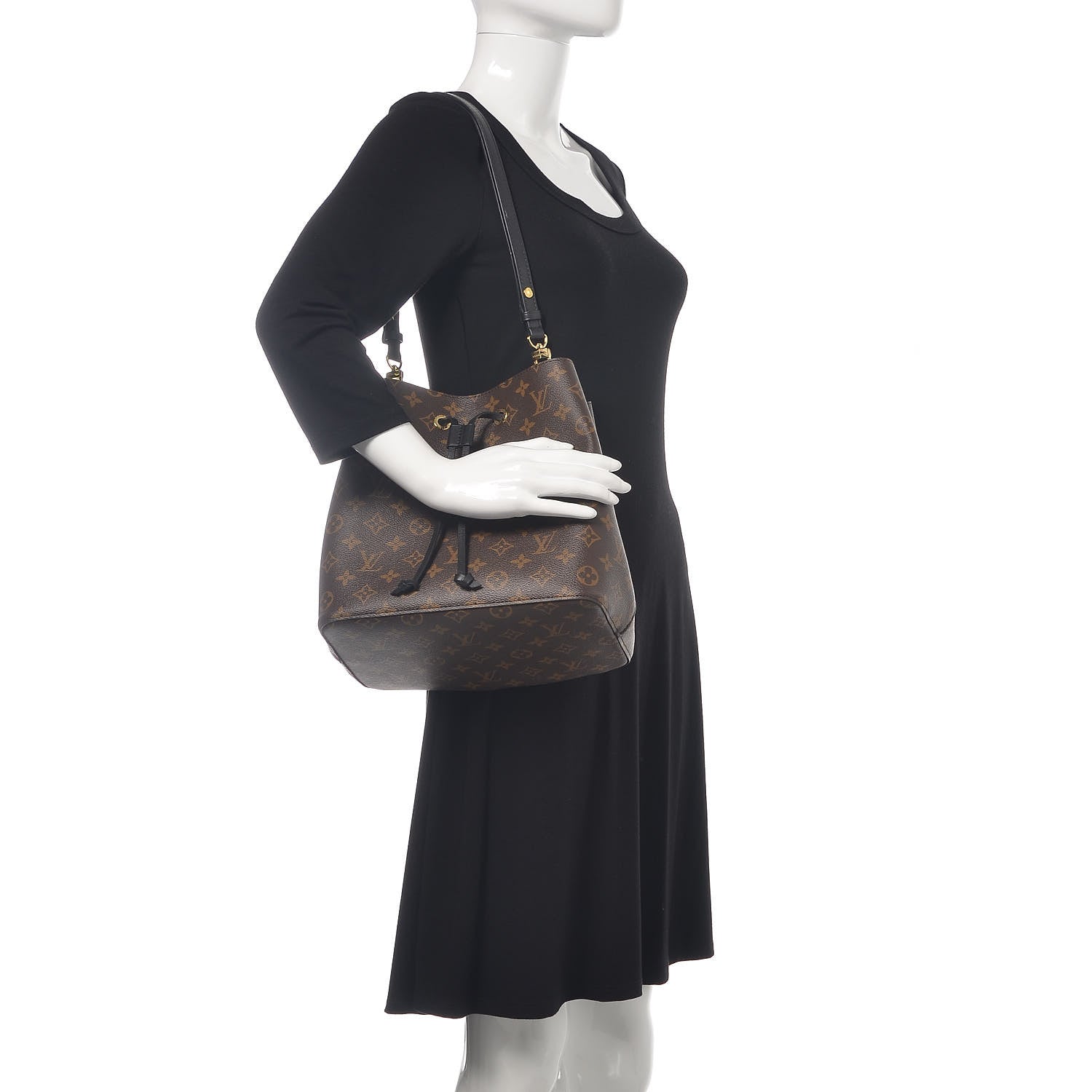 Louis Vuitton Monogram Neonoe MM Black 2 of 9