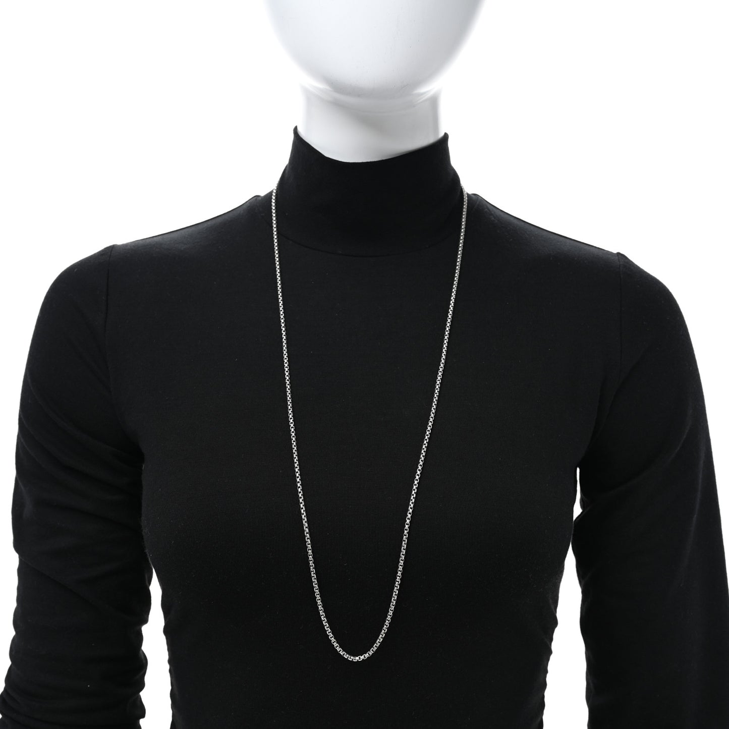 Sterling Silver 2.7mm Small Box Chain Necklace 32"