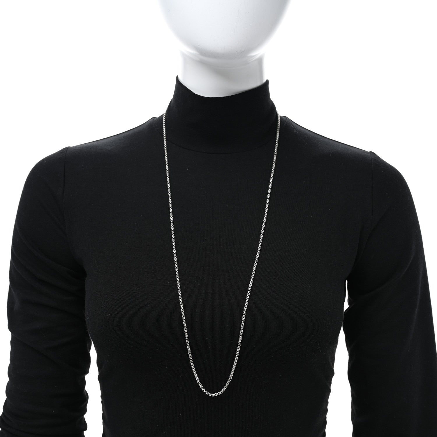 David Yurman Sterling Silver 2.7mm Small Box Chain Necklace 32" 2 of 4