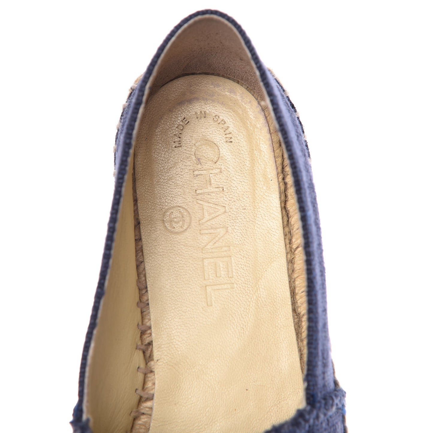Denim Toile CC Espadrilles 38 Navy Black