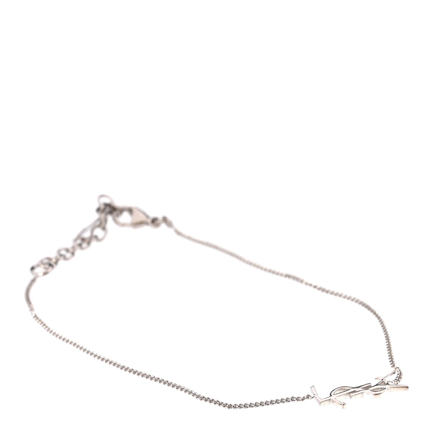 Brass Monogram Charm Bracelet Silver