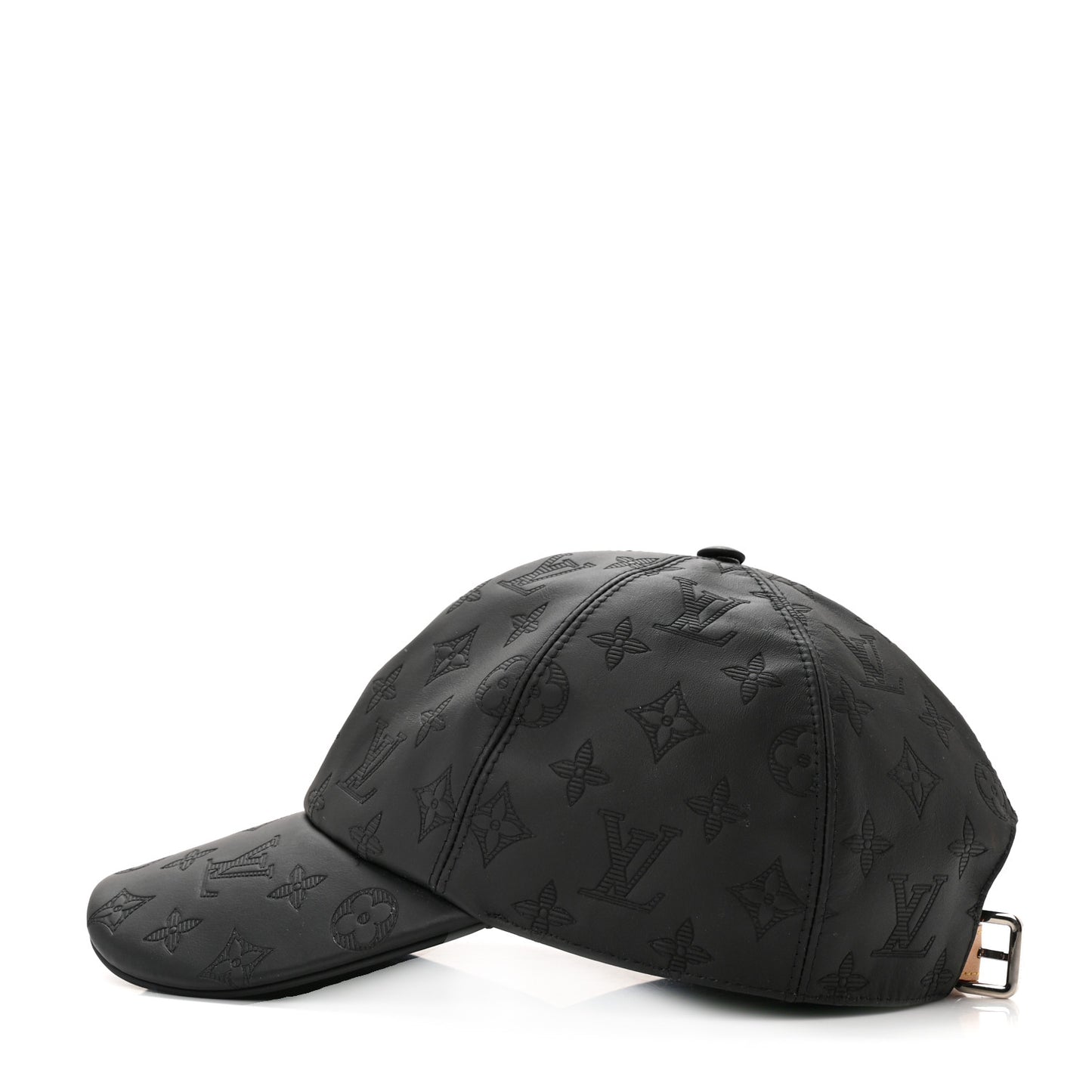 Calfskin Monogram Shadow Baseball Cap 60 Black