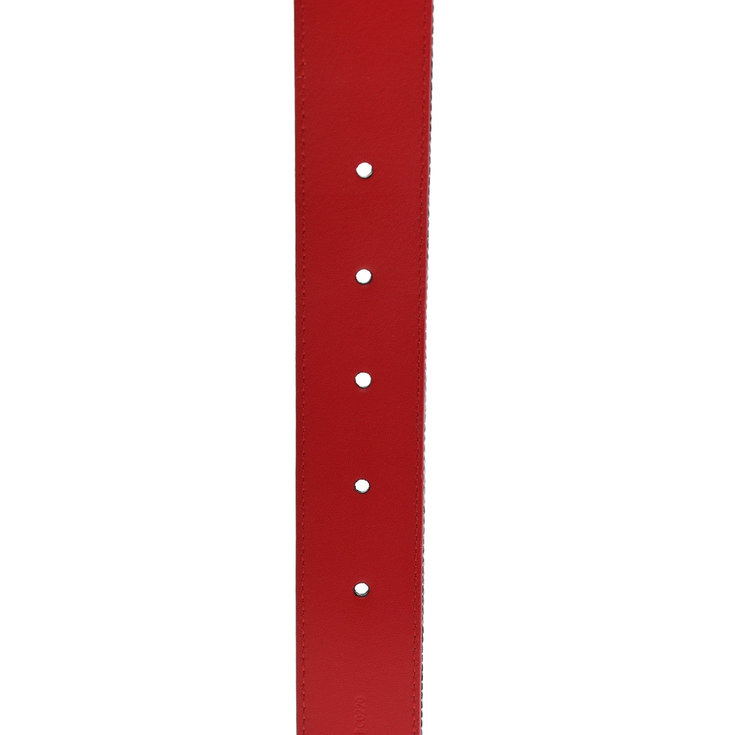 Louis Vuitton Denim Damier Monogram Patchwork 30mm Iconic Reversible Belt 80 32 Blue Rouge 11 of 11
