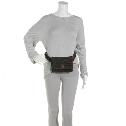 Chanel Knitted Leather Waist Belt Bag Brown 2 of 7