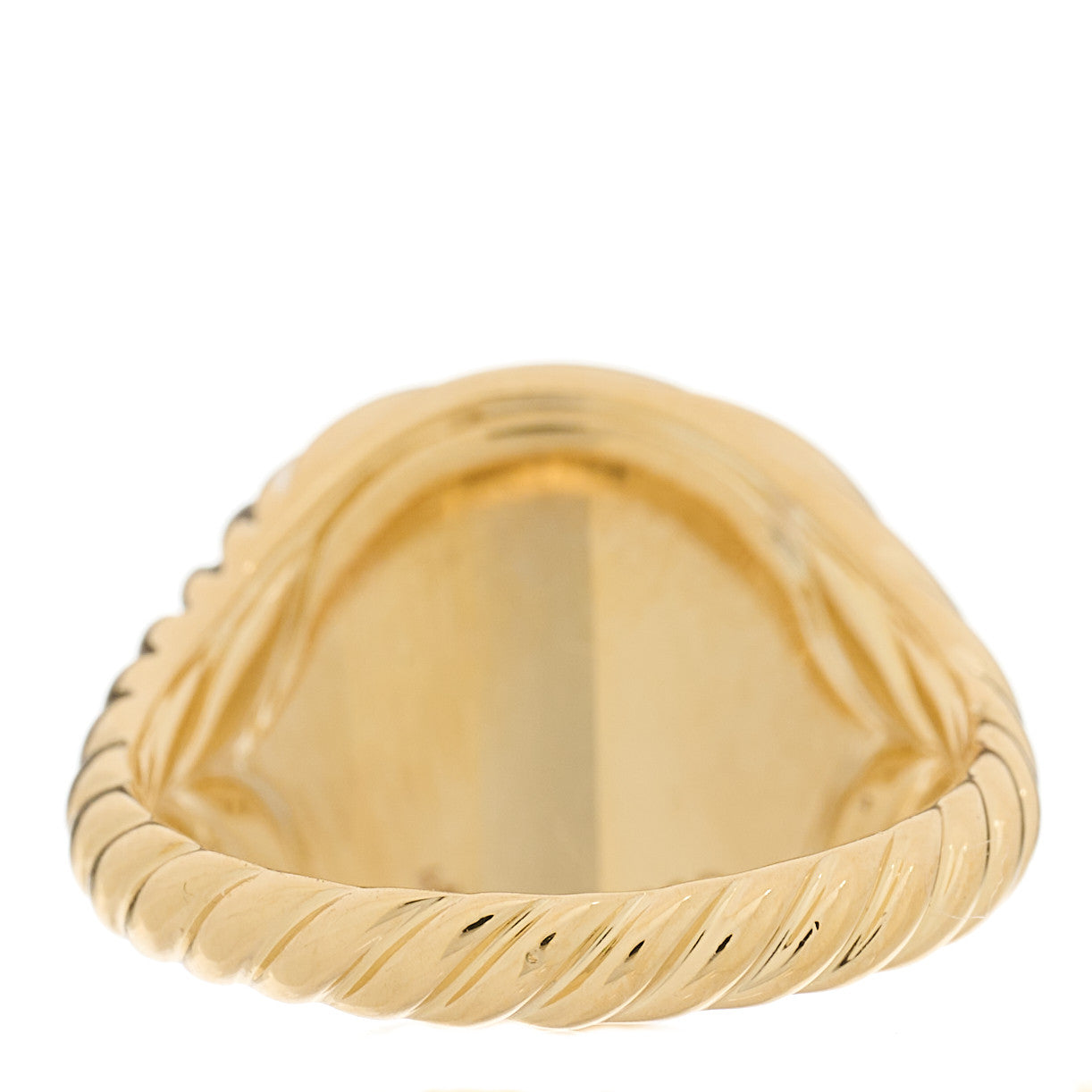 18K Yellow Gold Sculpted Cable Contour Ring 48 4.5