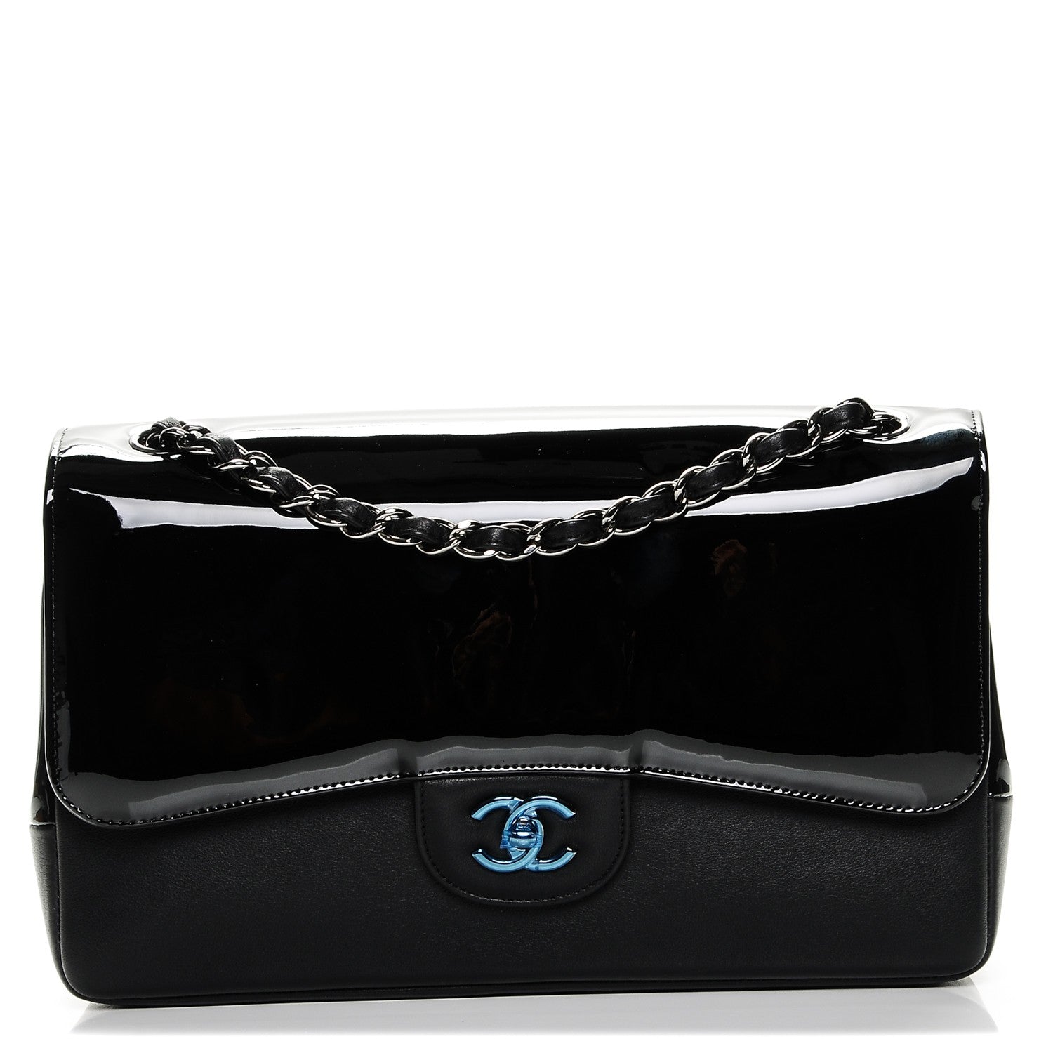 Chanel Patent Calfskin Jumbo Classic Pure Double Flap Black 1 of 7
