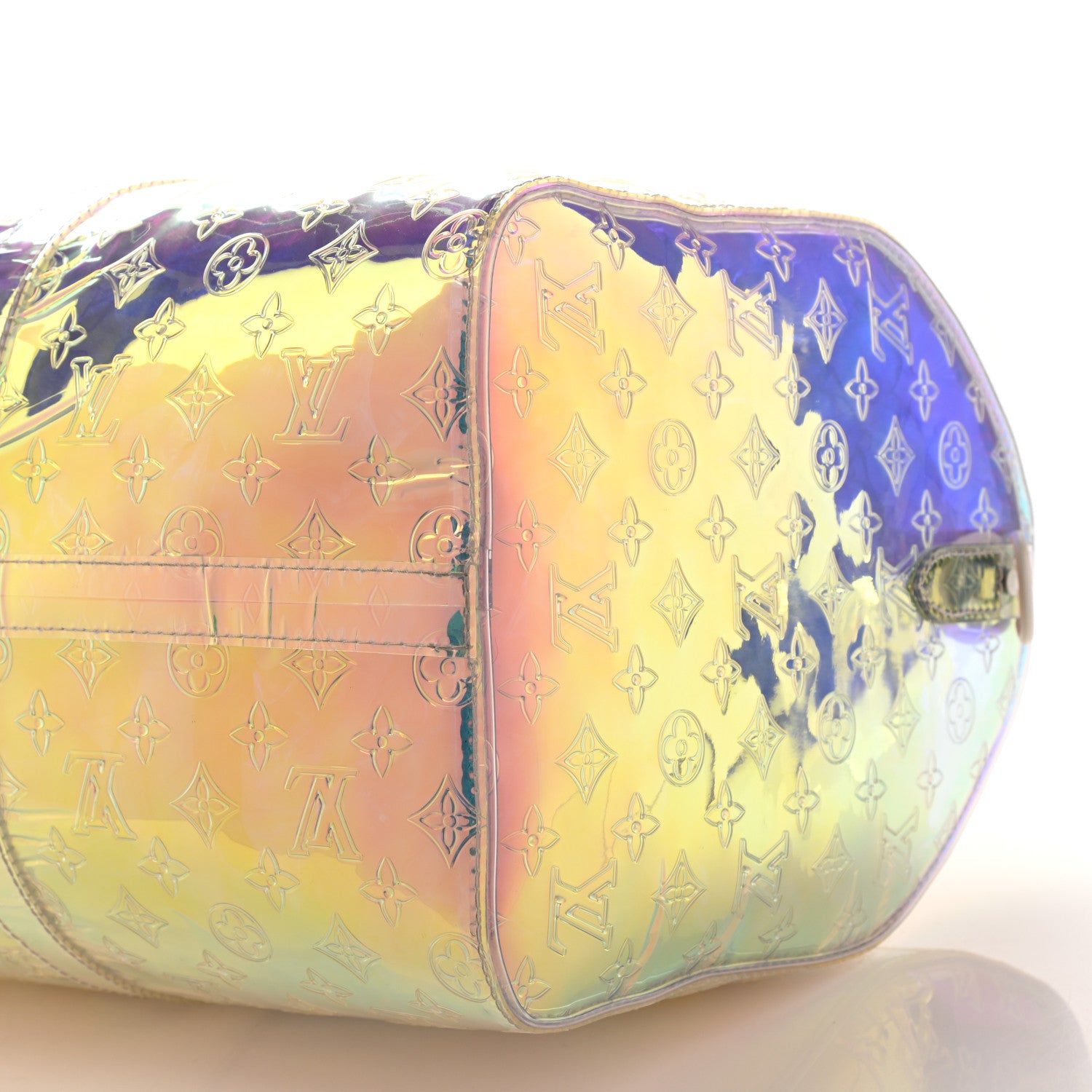 Louis Vuitton PVC Monogram Keepall Bandouliere 50 Iridescent Prism 8 of 11