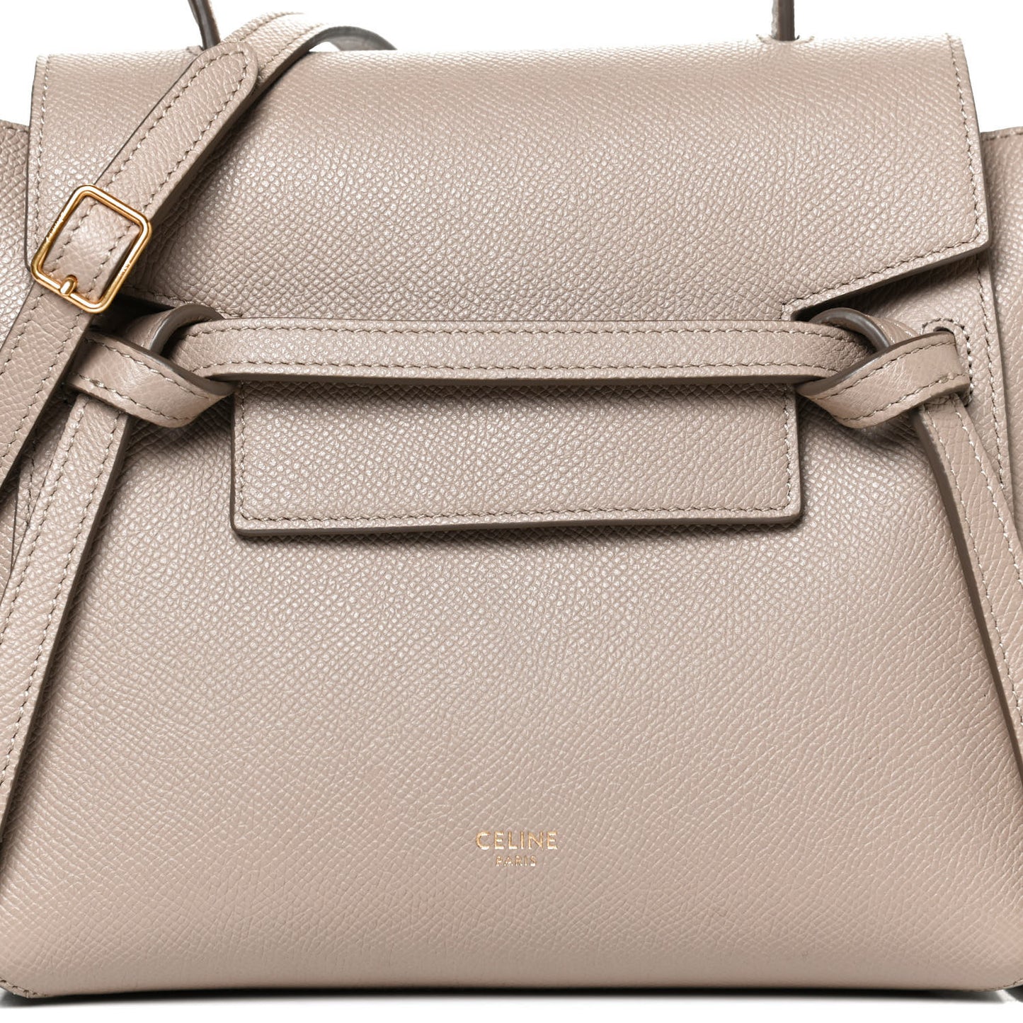 Grained Calfskin Nano Belt Bag Light Taupe