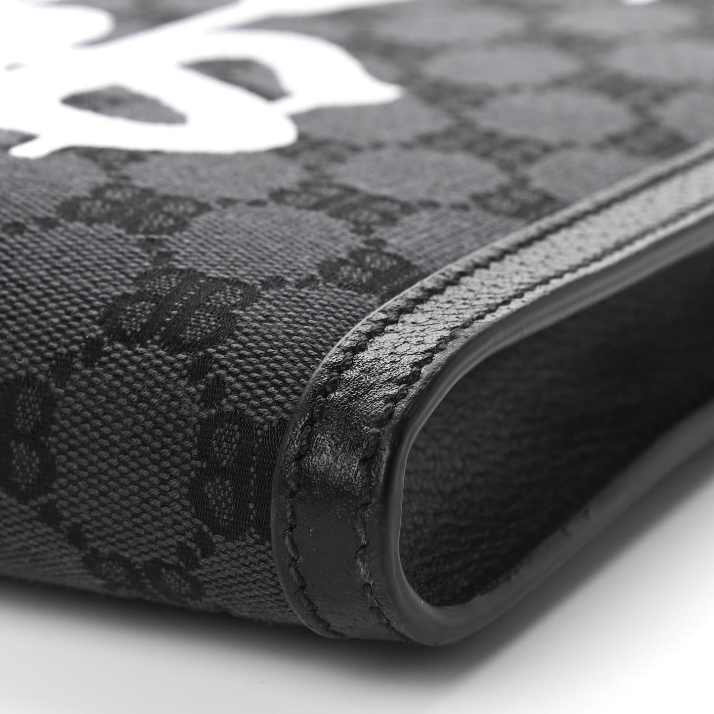 X BALENCIAGA BB Monogram Web Graffiti Ophidia Laptop Pouch Black