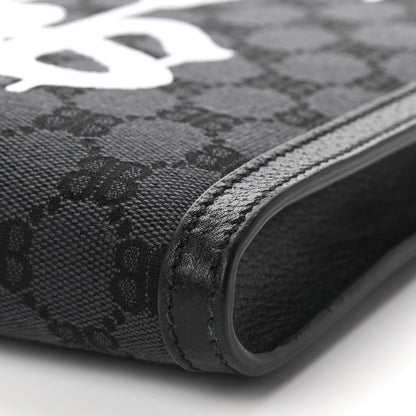 Gucci X BALENCIAGA BB Monogram Web Graffiti Ophidia Laptop Pouch Black 9 of 9