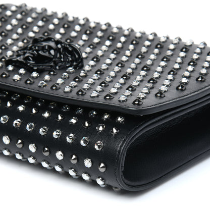 Versace Nappa Crystal Studded Palazzo Chain Evening Bag Black 12 of 14