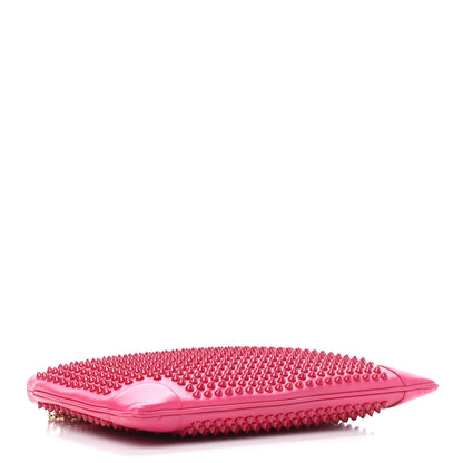 Christian Louboutin Calfskin Spikes Loubiposh Chain Clutch Fuchsia 4 of 11