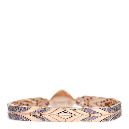 John Hardy 18K Rose Gold Diamond Multi-Gemstone Cinta Bracelet 2 of 3