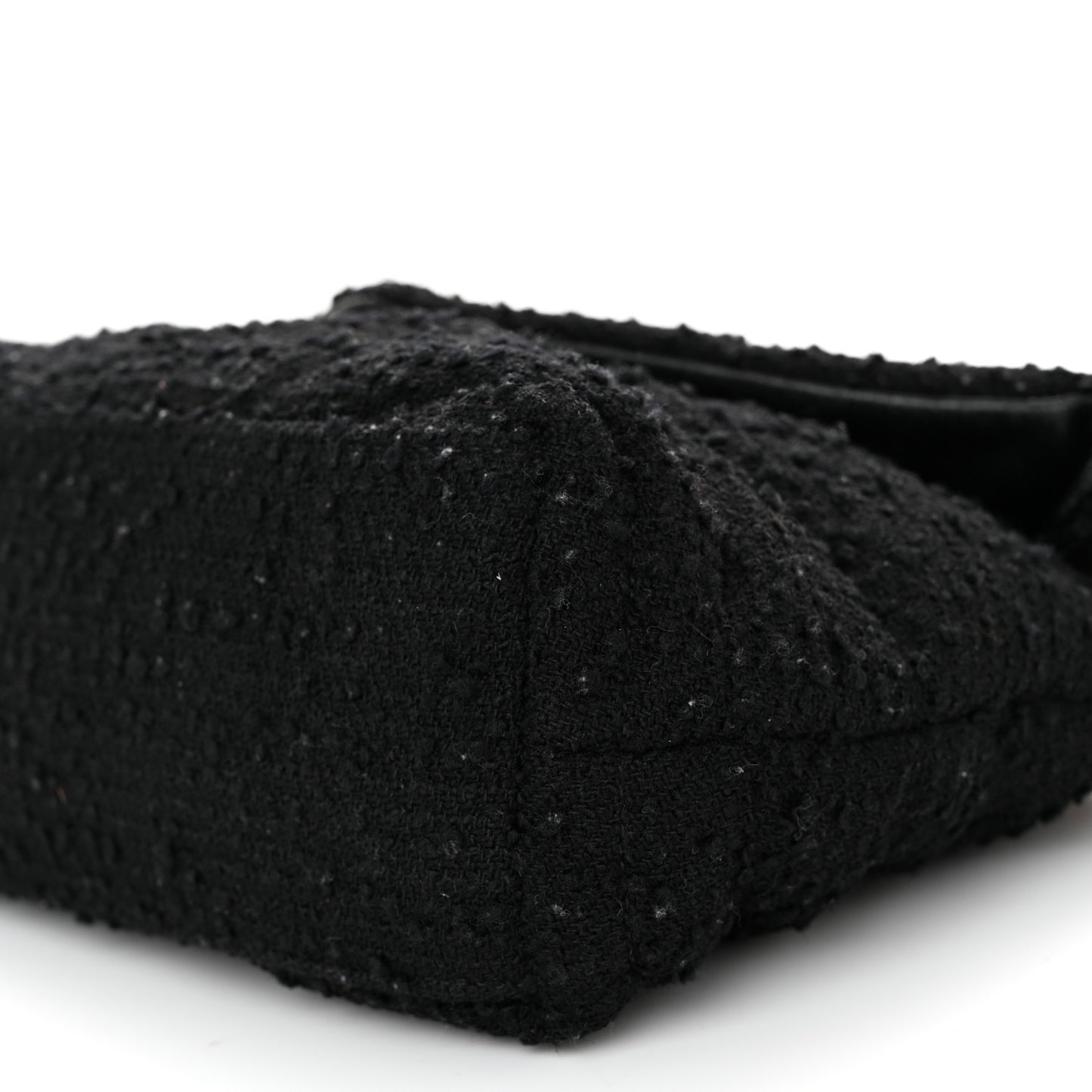 Boucle Tweed Quilted Small Loulou Puffer Monogram Chain Satchel Black