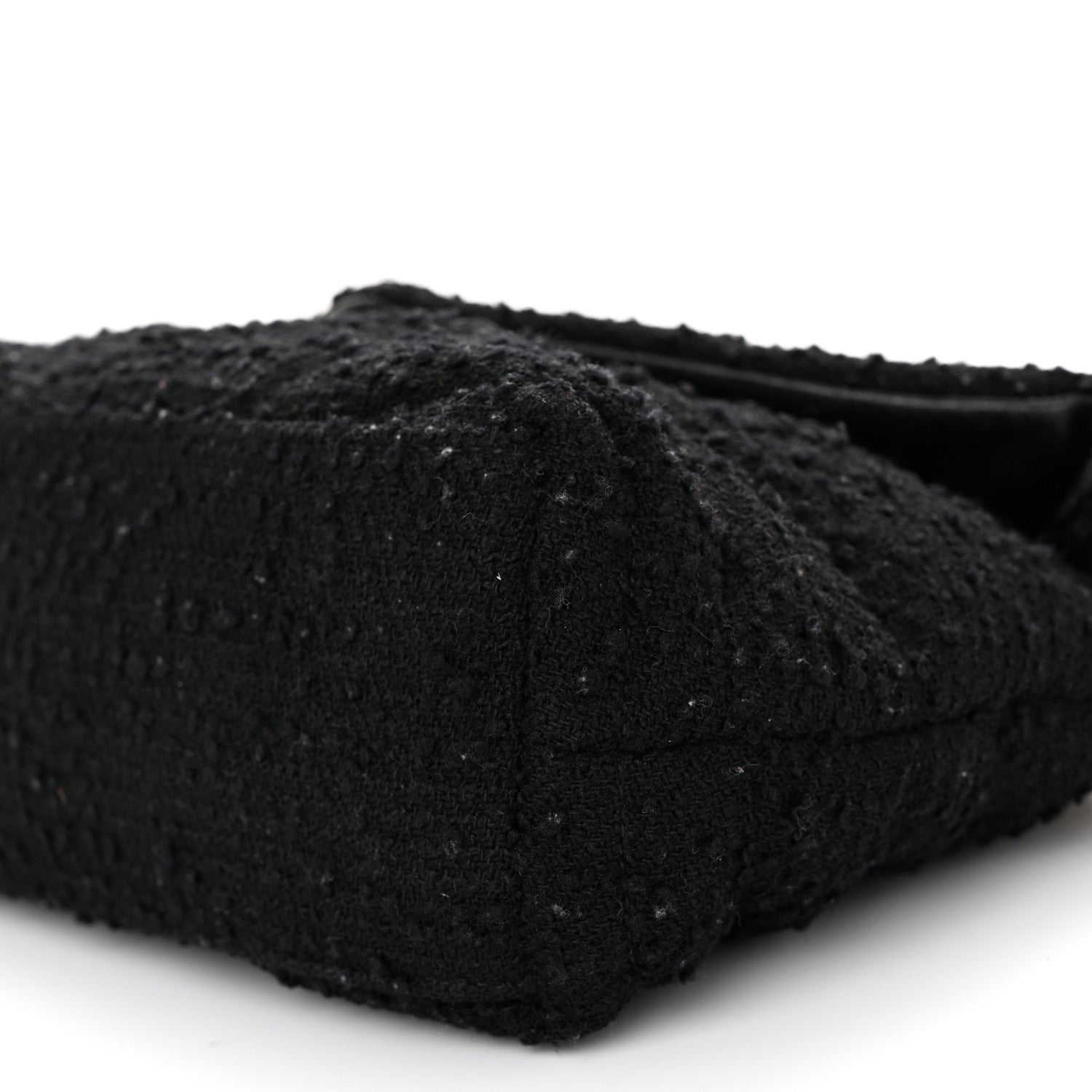 Saint Laurent Boucle Tweed Quilted Small Loulou Puffer Monogram Chain Satchel Black 10 of 12