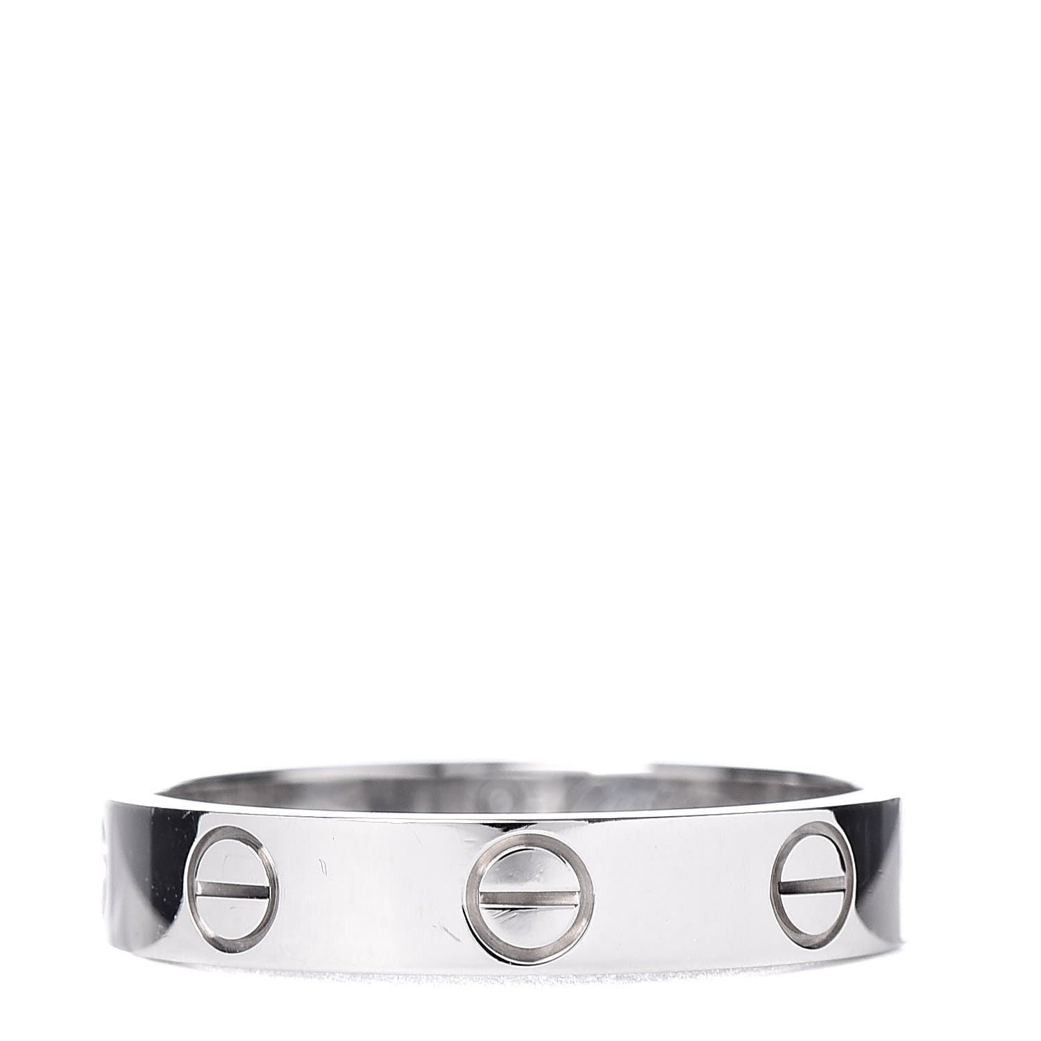 Cartier 18K White Gold 3.5mm LOVE Wedding Band Ring 52 6 3 of 5