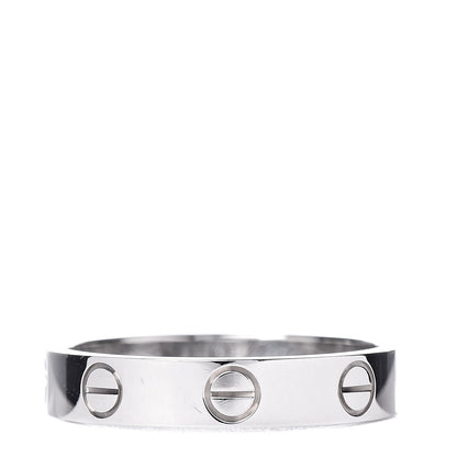 Cartier 18K White Gold 3.5mm LOVE Wedding Band Ring 52 6 3 of 5