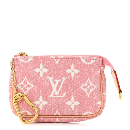 Louis Vuitton Denim Jacquard Monogram Micro Pochette Accessories Rose 1 of 7