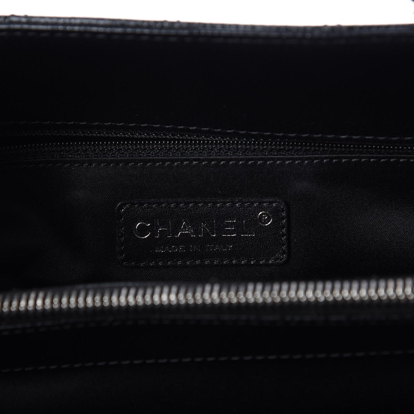 Caviar Quilted Grand Shopping Tote GST Black