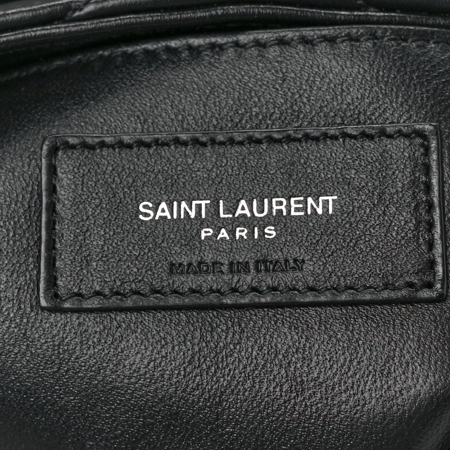 Calfskin Y Quilted Monogram Small Loulou Chain Satchel Black