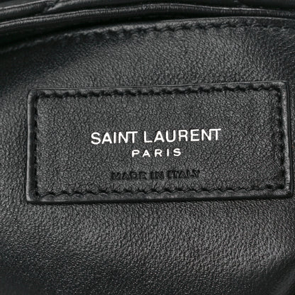 Saint Laurent Calfskin Y Quilted Monogram Small Loulou Chain Satchel Black 7 of 13