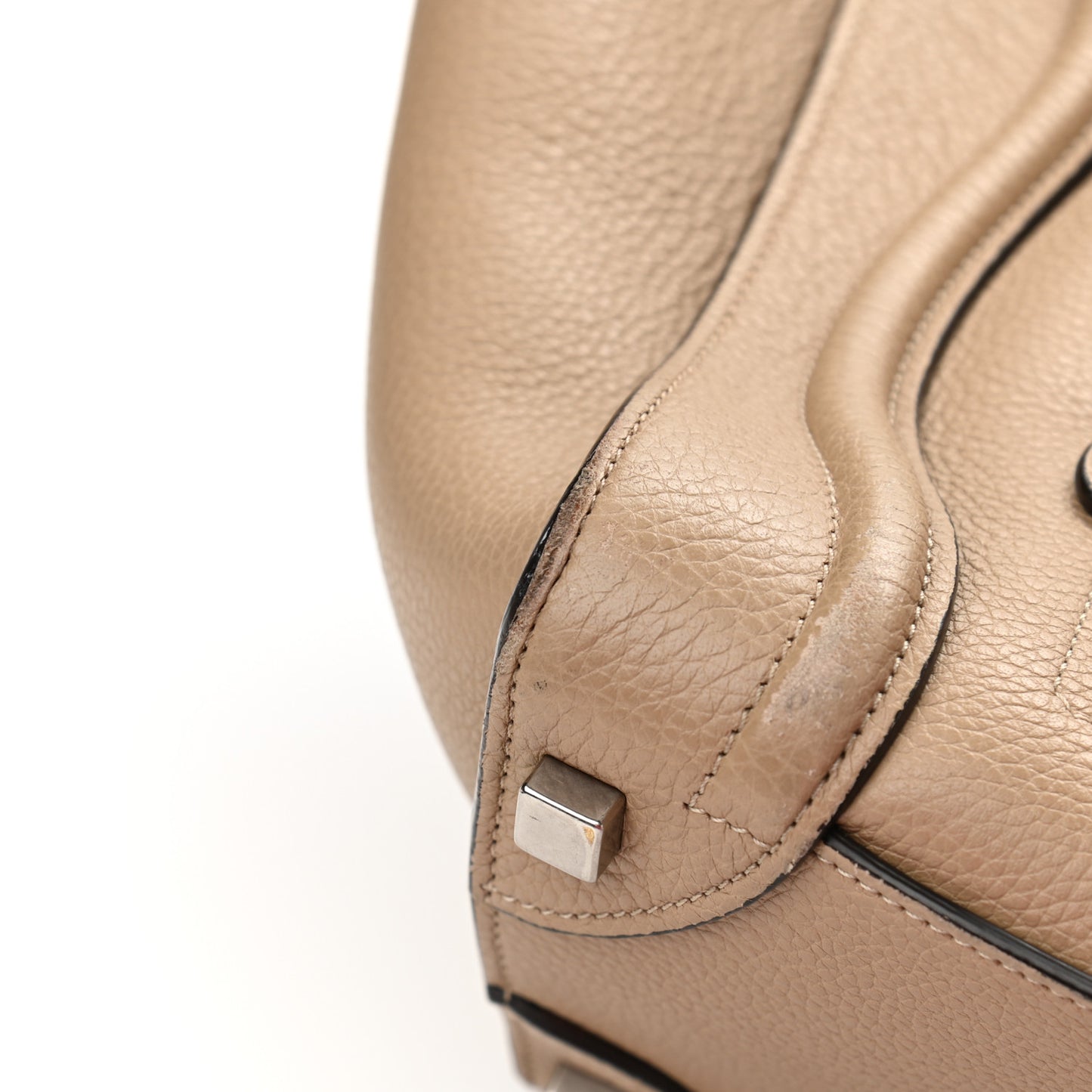 Drummed Calfskin Micro Luggage Dune