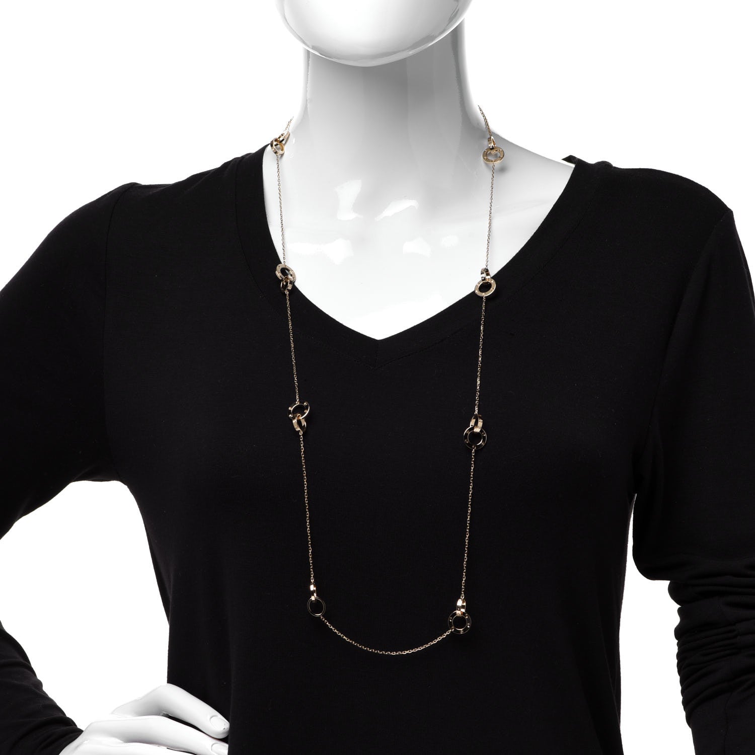 Cartier 18K Yellow Gold LOVE Long Station Necklace 2 of 5