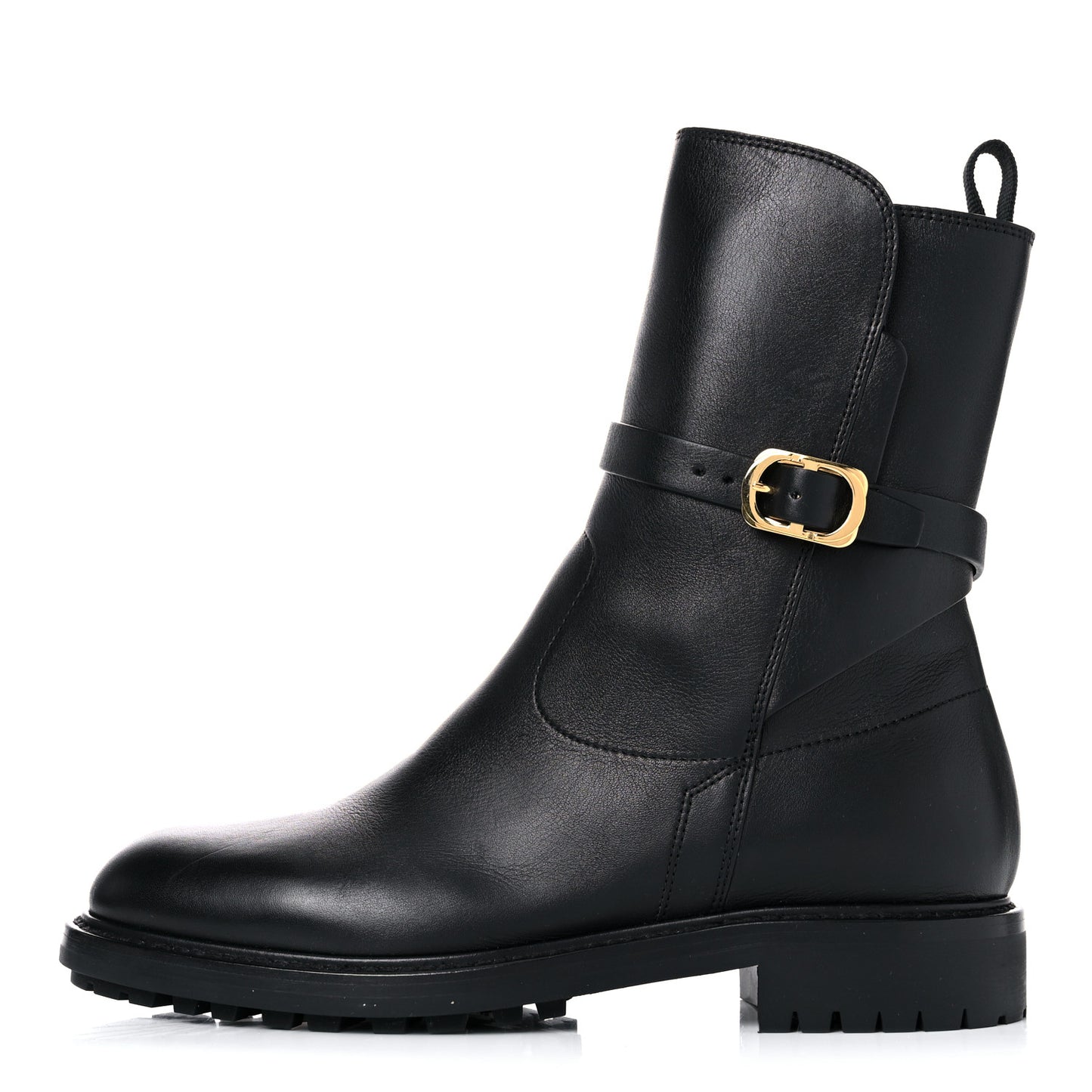 Calfskin Empreinte Ankle Boots 37 Black