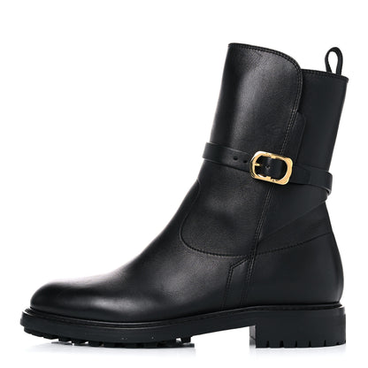 Christian Dior Calfskin Empreinte Ankle Boots 37 Black 1 of 10