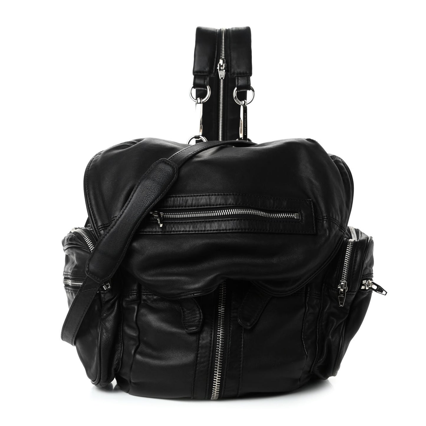 Lambskin Marti Backpack Bag Washed Black Rhodium Hardware