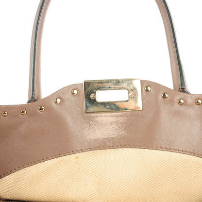 Valentino Garavani Calf Hair Cavallino Animal Rockstud Dome Satchel Leopard 7 of 8