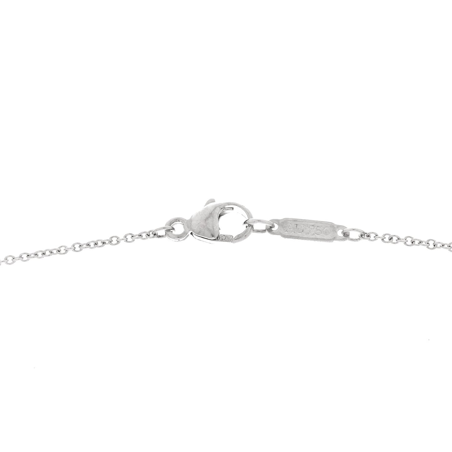 18K White Gold Diamond Metro Cross Pendant Necklace