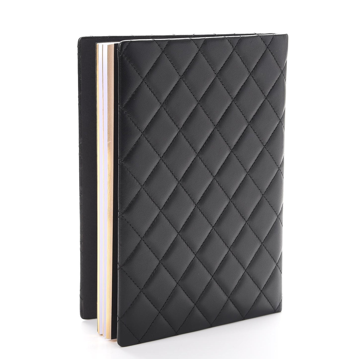 Lambskin Quilted Notebook Black