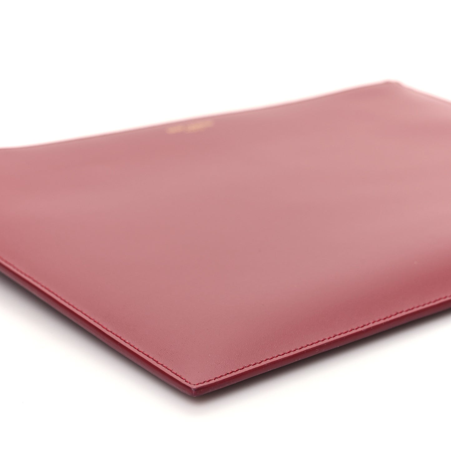 Calfskin Medium Zip Clutch Red