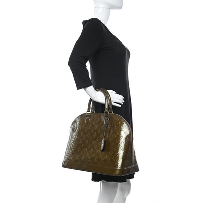 Louis Vuitton Vernis Alma GM Vert Olive 2 of 12