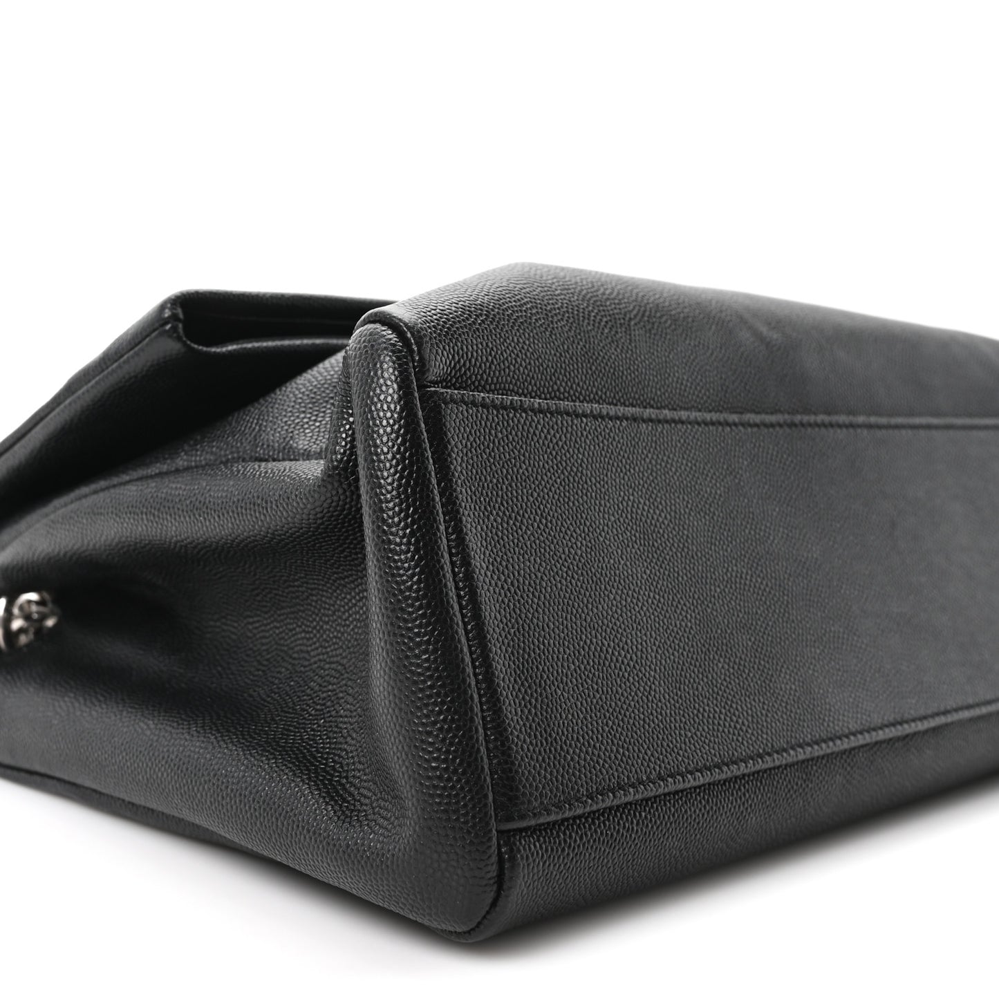 Grain De Poudre Medium West Hollywood Monogram Fold-Over Black