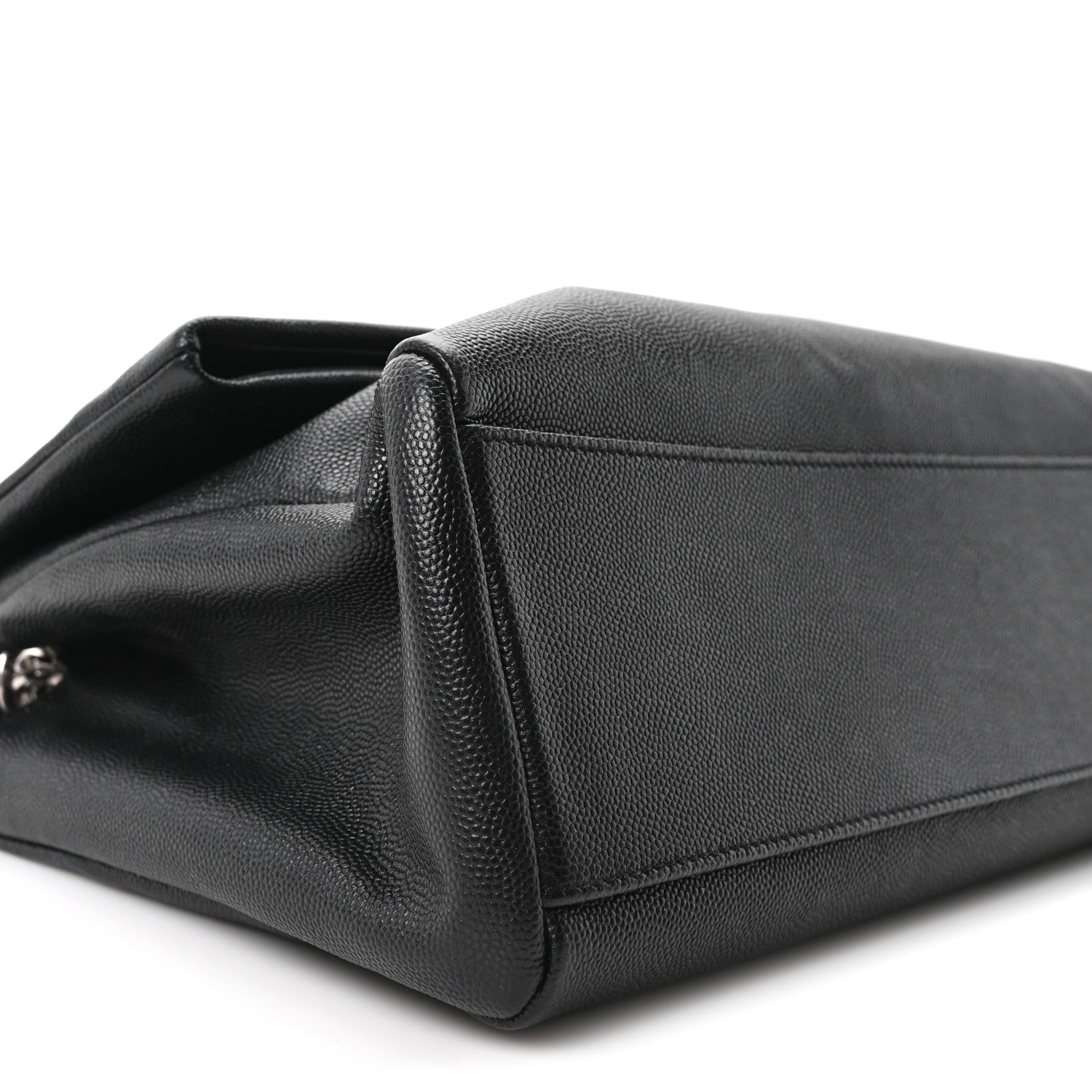 Saint Laurent Grain De Poudre Medium West Hollywood Monogram Fold-Over Black 9 of 10